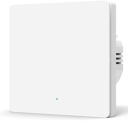 Acmerota Smart väggströmbrytare vit zigbee ljusströmbrytare, fungerar för Alexa/Google Home (kräver Zigbee HUB, neutral tråd krävs, dubbel vippning)