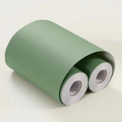 VisitRyl Bordi per Carta da Parati Adesivi Finitura smerigliata verde chiaro 30cm X 500cm Design Decorativo