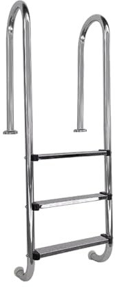 HXYhydrypd Escalera de Acero Inoxidable de 3 Peldaños para Piscinas Enterradas, Peldaños Escalera Piscina Antideslizante de Alta Resistencia(1.0mm)