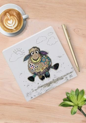 Bloque de notas de oveja Sasha para uso doméstico y de oficina, bonito bloque de notas con temática de animales para listas y recordatorios diarios, divertido accesorio de escritorio o regalo para