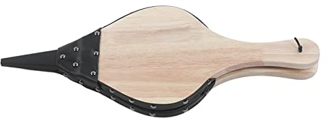 Yctze Chimenea de Madera Solid de Madera a continuación: Soplador de Fuego Manual con Cuero Resistente Al Calor para Barbacoa, Acampar y Uso de Chimenea