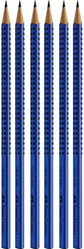 Faber-Castell 6er Sparpack Bleistifte GRIP 2001 (blau B)