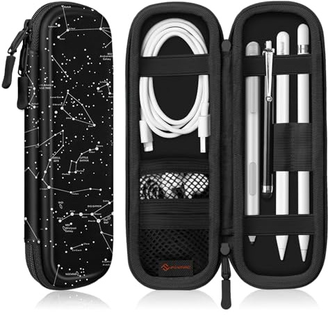 Fintie Hülle für Apple Pencil Pro/ (USB-C) & Apple Pencil 2/1 Generation | Elastischer Stifthalter mit Gummiband, Abnehmbare Stylus-Tasche, Stifttasche für iPad-Hüllen
