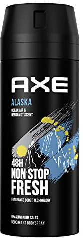 Axe Bodyspray Alaska Deo ohne Aluminium sorgt 48 Stunden lang für effektiven Schutz vor Körpergeruch 150 ml