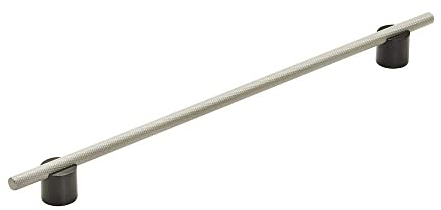 Amerock | Schrankgriff | Mattschwarz/Silber Champagner | 320 mm Mitte zu Mitte | Transzendent | 1 Packung | Schubladengriff | Schrankbeschläge