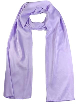 WESTEND CHOICE Ladies Scarves Large Plain Rayon Scarf Shawl Women Head Scarf Stole Neck Wrap women's scarves & wraps 180x70 cm (Light purple)
