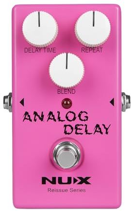 NUX Pedal de efectos de guitarra de retardo analógico, circuito 100% analógico, efecto de retardo analógico de sonido cálido de los años 80, circuito analógico puro, diseño de control fácil, CC 9 V