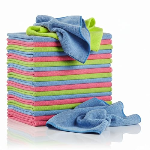 Glart 430P chiffons microfibres 30 pièces 40 x 40 cm, 530 GSM, sans