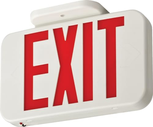 Lithonia Lighting Single-Sided LED Exit Sign, Switchable Red Green, White