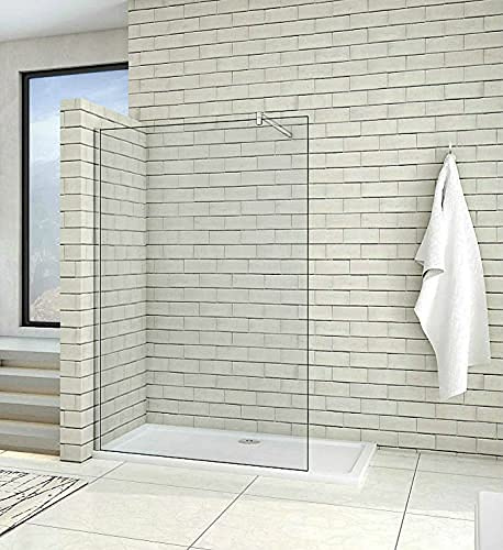 Acezanble 140cm Duschwand Walk in Dusche Duschtrennwand 8mm Nano Glas Duschabtrennung
