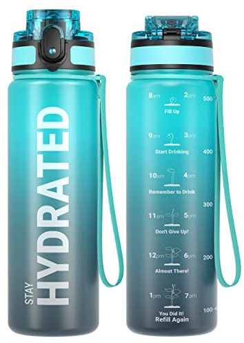 Sahara Sailor Water Bottle 500ML, Leakproof Tritan Bottle with Time Marker