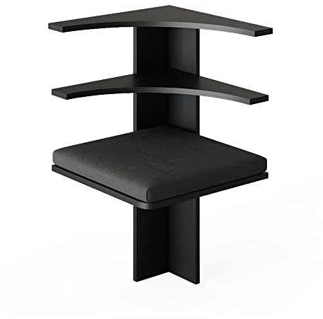 Vicco Esszimmer-Eckbank Roman, Schwarz, 43.5 x 43.5 cm, geeignet für platzsparende Ecklösungen im Essbereich