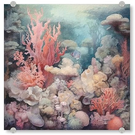 artboxONE Acrylglasbild 70x70 cm Reise/Strand und Meer Unterwasserwelt G - Bild korallen Marine Meer