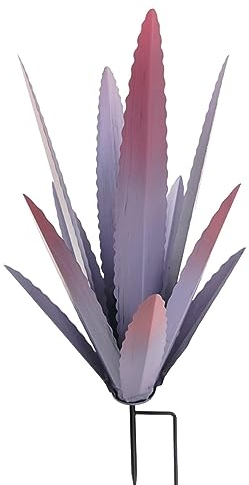 Fulenyi Tequila Rustikale Skulptur Handbemalte Metall Agave Gartenstecker Pflanze Wohnkultur Gartenfigur Outdoor Yard Dekorationen Pfähle Rasen 45cm