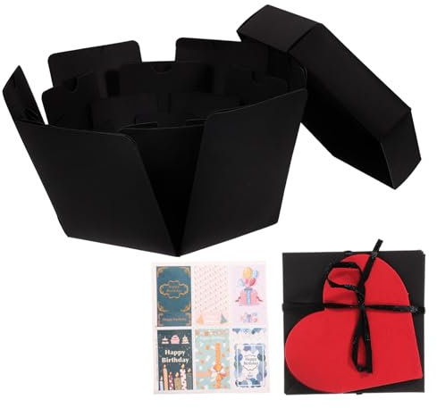 Abaodam 1stück Handgefertigte Fotoalbum-box Sechseckiger Überraschungs-geschenkkarton Für Hochzeiten Geburtstage Und Jubiläen Kreatives Erinnerungsalbum Aus Hochwertigem Material Für