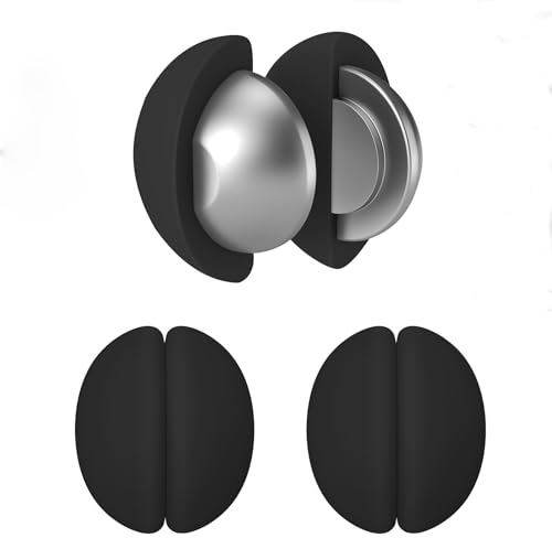 FY&XZH Shower Curtain Weights, Heavy-Duty Magnetic Weights Bottom with Rustproof Silicone Coating, Prevent Curtain Liner from Blowing in Wind, Work for Flag, Drapery, Tablecloth (3 Pairs, Black)