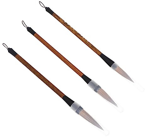 TOPPERFUN 3stücke Teiliges Chinesische Kalligraphiepinsel Aus Wolfshaar Für Kalligraphie Malerei Professionelle Schreibpinsel Für Künstler Studenten Anfänger Langlebig Praktisch