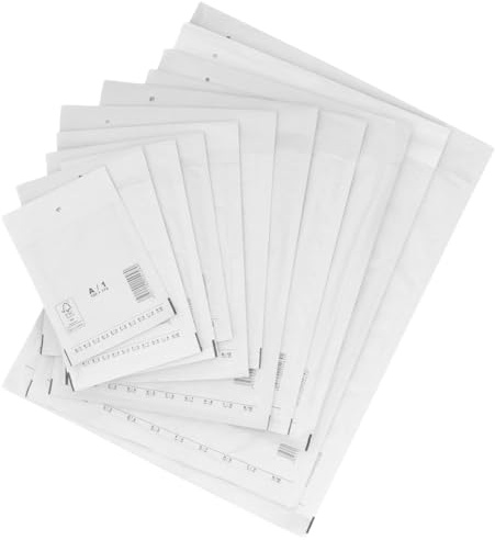 verpacking Luftpolstertaschen 125x235 mm DIN Lang Weiß Versandtaschen - Luftpolsterumschlag Polsterumschläge selbstklebend 100 Stück