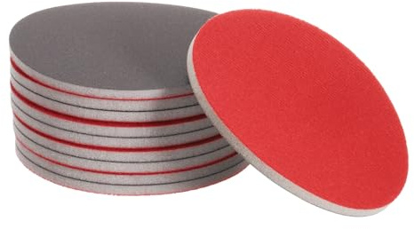 QUARKZMAN Runder Schleifschwamme Ø125mm, 10 Stück Polierwatte 800 Körnung-Schnelles Polieren, Langlebig, Leicht zu Reinigen, Geeignet für Möbelrestaurierung, Autopolitur, Heimwerkerarbeiten