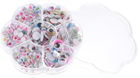Operitacx 1 Schachtel Augenteller Palette Gefälscht Flecken Brillen-nasenpads Lidschatten Oval Gläser Augenlid Bausatz Augäpfel Aufkleber Klebrig Neon Gefärbt Für Die Augen Plastik