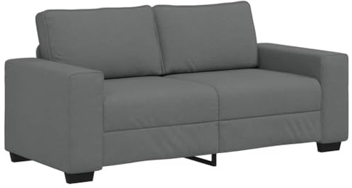 vidaXL 2-Sitzer-Sofa Dunkelgrau 140 cm Stoff, Sofa, Sofa 2-Sitzer, Stoffsofa, Couch, Zweisitzer, 2-Sitzer-Sofa Stoff