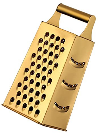 GRIRIW Râpe En Acier Inoxydable Multifonction 4 Faces Moyenne Taille Pour Légumes, Fromage Et Fruits, Acier Inoxydable Solide, Usage La Cuisine Domestique, Râpe Compacte Polyvalente