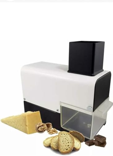 Montini Grattugia Elettrica professionale serie OM-2925 con rullo in acciaio professionale estraibile - 200 w - Lubrificata a secco - formaggio, pane, cioccolato, frutta secca (BIANCO)