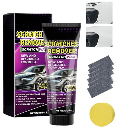 Car Scratch Remover,Scratch Remover Kit for Cars,Nano Sparkle Cloth and Car Scratch Repair Paste,Removes Deep Car Scratch,Car Polish for Scratches,Black Car Scratch Remover,Bike Scratch Remover