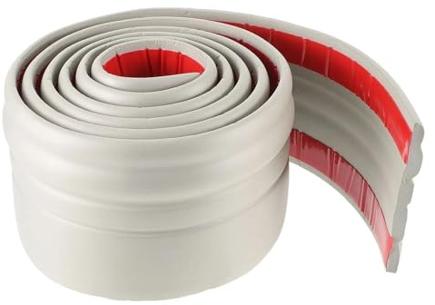 CGUOHU Tira Decorativa Autoadhesiva 2 Rollos de molduras Autoadhesivas for zócalo de Suelo de Vinilo y Pegatinas de Pared for la línea de Cintura del baño de 2 Metros para Suelos Paredes