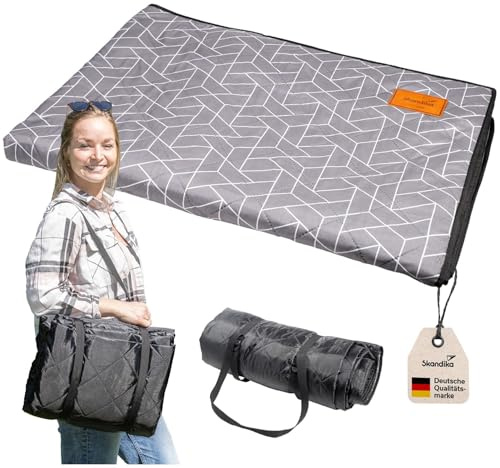 Skandika Tältmatta Bredal 200 x 300 cm | Utomhusmatta med mjuk touch – polyester, väderbeständig och vattentät, med bärrem | picknickfilt, campingmatta, campingtillbehör
