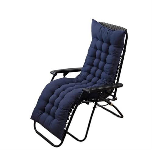 Soft Deckchair Cushion for Recliners & Rocking Chairs Long Garden Bench Cushion Multi Size Options Comfortable Lounger Seat Pad (Blue04 53x170cm 1 Piece)