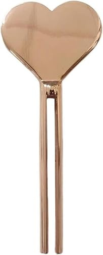 Rose Gold Toothpaste Tube Squeezer,Metal Toothpaste Squeezer, Heart-Shaped Tube Squeezer,Tube Presser Roller Roller for Toothpaste Cosmetic Oil Cream Paint Squeezer Daily Living Tube Squeezing Aids