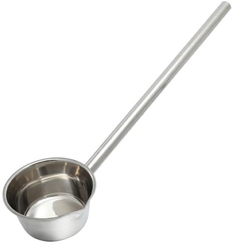 ZUNOXAZ Edelstahl Wasserschöpfkelle Mit Ausgießer Lange Kelle Für Kessel Mit 21.46 in Griff Küchenschöpflöffel Für Suppe Wasser Und Soßen Für Gartenbewässerung Und Servieren