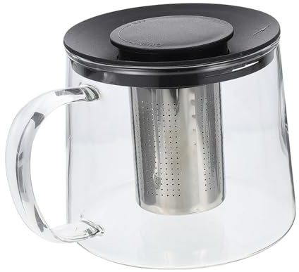 CIYODO Glass Teapot Tea Kettle 1000ml Borosilicate Teakettle Filter Stovetop Safe for Flower Tea Brewing