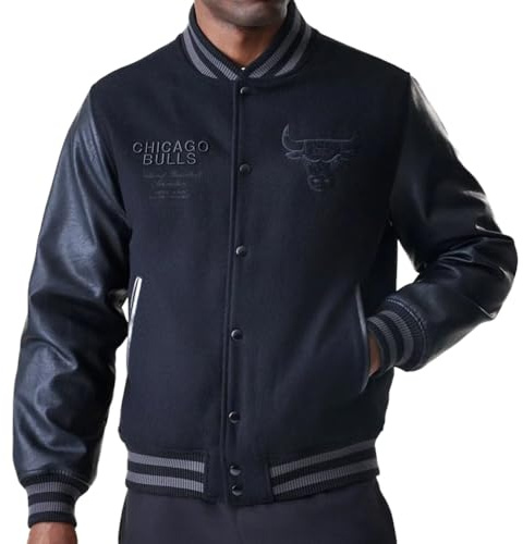 New Era NBA Unisex Tonal Collegejacka Chicago Bulls svart, svart, M