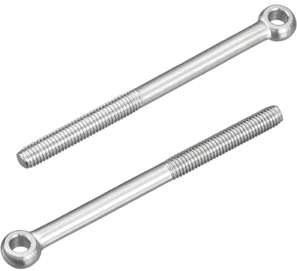 QUARKZMAN 4Pcs Anillos de Elevación M5 x 70mm, Pernos de Ojo Tornillos de Argollas de Acero Inoxidable 304 para Colgar y Fijar Válvulas Compuerta Tuberías