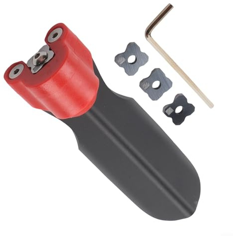 Eawfgtuw Plano de mano biselado para carpintería, herramienta de recorte de bordes y desbarbado con hoja R1, cepilladora angular manual de aleación de aluminio para muebles, estantes, PVC, plástico