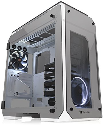 Thermaltake View 71 TG Snow Big-Tower - Funda con Lados de Vidrio Templado 5 mm y Dos Ventiladores