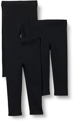 Amazon Essentials Leggings Niña, Pack de 3, Negro, 9-10 años
