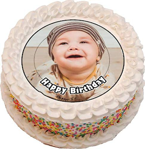 7.5,7,6,5,4 Inch Pre Cut Multi Size Round Personalised Photo/Your Logo Cake Topper Edible Fondant Icing Sheet Cake Topper