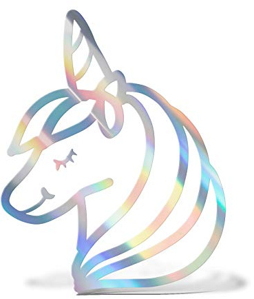 ERREINGE Aufkleber mit Hologramm-Aufkleber, 20 cm, Einhorn, Kinder, Prinzessinnen, Vinyl, Wandtattoo, Laptop, Auto, Motorrad, Wohnmobil
