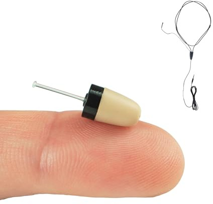 PingaOculto Oreillette Espion Ecouteur Mini Invisible Examen VIP Pro Caché Telephone Microphone Filaire - Casque sans Fil Discrete Ecoute à Distance (Oreillette Espion VIP Pro Supermini + Microphone)