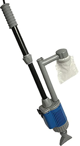 Cambiador automático de agua para tanque de peces, limpiador eléctrico de grava para acuario, potencia fuerte de 28 W con succión con tubo de extensión para cambio de agua, lavado de arena, tanque