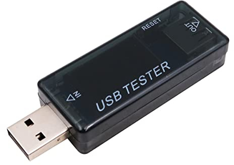WANGCL USB Digital Power Meter Tester Voltage Tester Current Meter Capacity Tester Temperature Tester - Black