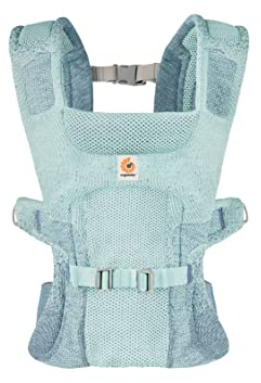 Ergobaby Aerloom Babytrage für Neugeborene bis zum Kleinkind, 3-Positionen Ergonomische Babybauchtrage Rückentrage Baby-Tragetasche aus Formaknit Material, Spruce
