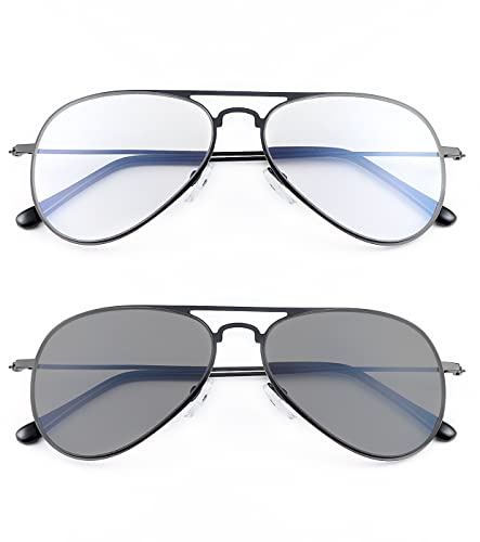 MIRYEA Montura completa Fotocromáticas Gafas De Lectura Progresivo Multifocales Ordenador Presbicia Progresivas De Enfoque Múltiple Zoom Inteligente Bloqueo De luz azul Lectores para Hombres Mujeres