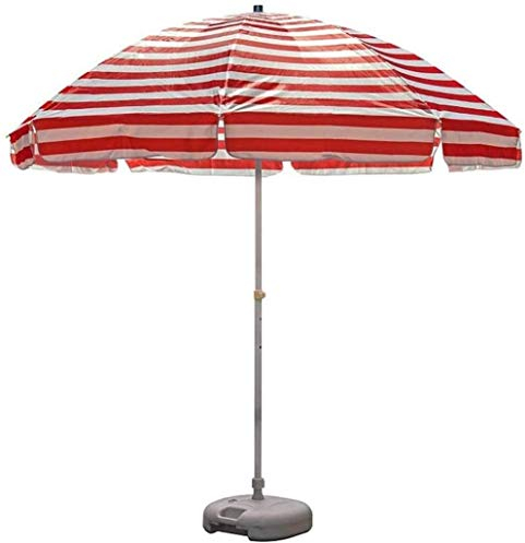 Outdoor Garden Parasols 8.2ft 270cm Portable Striped Beach Umbrella, Oxford Cloth Garden Lawn Umbrella with 8 Steel Wire Ribs, Waterproof and Fade Resistant good