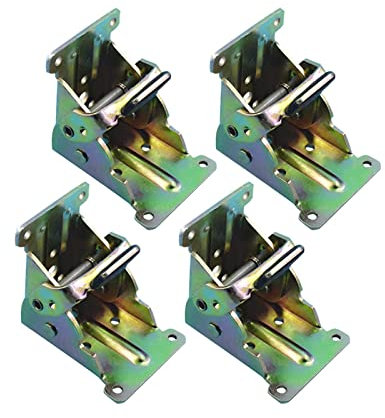ELSAIL 4 Stück Klapphalterung Rahmen selbstsichernde Klapptisch-Stuhlbeinhalterungen Scharniere for Heim-Hardware-Werkzeughalter 90 Grad DIY-Materialien, Hardware-Zubehör (Size : Color)