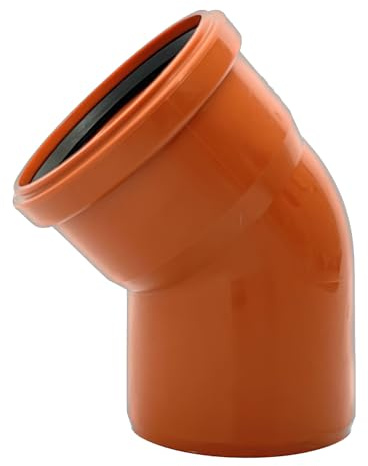 Bogen DN 160 45° PVC-U SN8 Bogen mit Dichtung für externe Entwässerungssysteme Gummidichtung Abwasserinstallation Rohrsystem