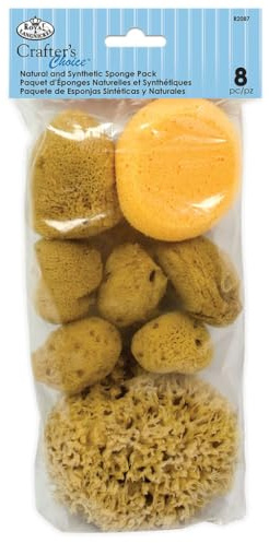Royal & Langnickel - Crafters Choice 8pc Pack of Assorted SPONGES, Yellow